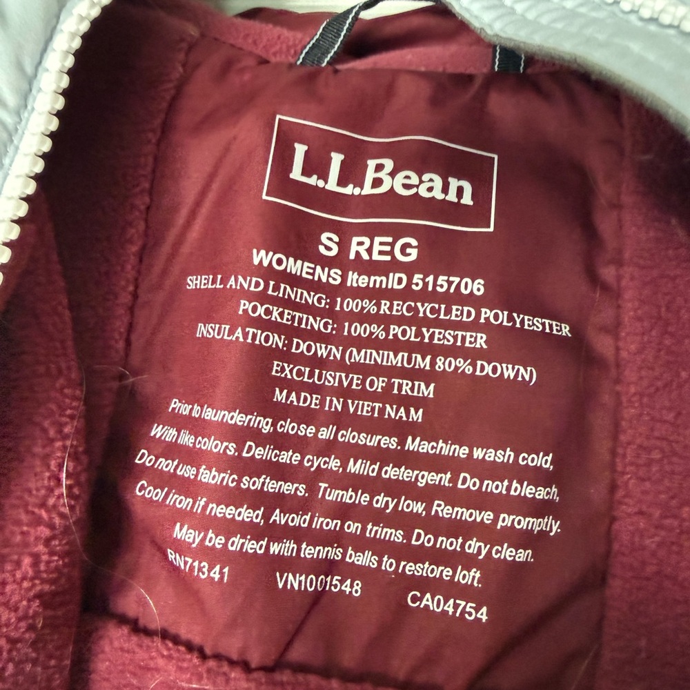 L.L. Bean Women's Down Colorblock jacket - Picture 3 of 8
